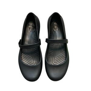 Crocs Black Mary Jane Flats NWT size 10